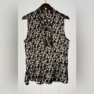 Spense‎ Women Satin Polka Dot Blouse Button Up XL Business Office Work Career